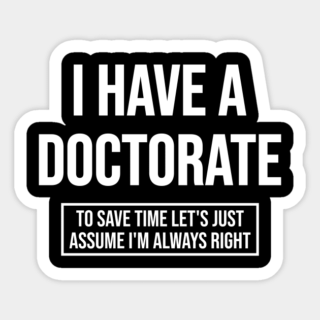 Doctorate Sticker by Riel